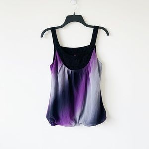 Wrapper Tank Top Purple Ombré Size Medium